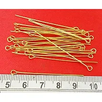 Classic Diy Gold Plated Metal Bracelet, Necklace, Anklet Making Eye Pins - 100 Pieces-thumb1