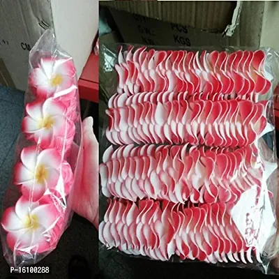 Classic Classic2.4 Inch Artificial Plumier Rubric Hawaiian Flower Petals Hair Hat Wreath Floral Hawaiian Foam Frangipani Flowers For Diy Home Beach Wedding Party Decoration (Red, 24)-thumb4