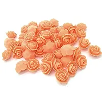 Classic Artificial Foam Flowers Jewellery Making Craft Decoration -(Pack Of 100 Pcs, Orange)-thumb2