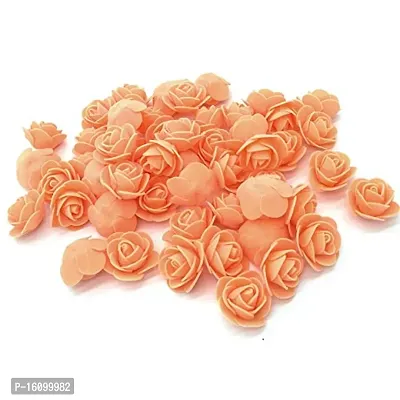 Classic Artificial Foam Flowers Jewellery Making Craft Decoration -(Pack Of 100 Pcs, Orange)-thumb3