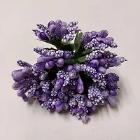 Classic Artificial Pollen Flowers For Tiara Making And Jewelry Making 144Pcs Pollens Purple-thumb1