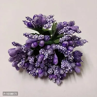 Classic Artificial Pollen Flowers For Tiara Making And Jewelry Making 144Pcs Pollens Purple-thumb2