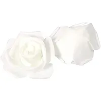 Classic Rose Flower Heads Mini Foam Artificial Roses Diy Wedding Flowers Accessories Make Bridal Hairclip,Headbands,Party Baby Shower Home Decorate Flower 7 Cm (White, 24)-thumb4