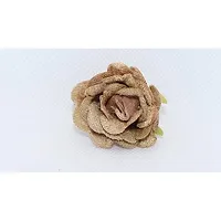 Classic Velvet Flowers Hair Accessory Craft Decor Flowers -(Pack Of 36 Pcs,Brown)-thumb3