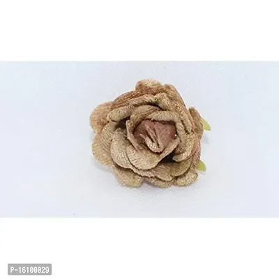 Classic Velvet Flowers Hair Accessory Craft Decor Flowers -(Pack Of 36 Pcs,Brown)-thumb4