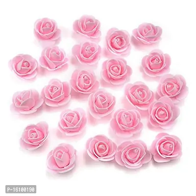 Classic Artificial Foam Flowers Jewellery Tiara Craft Flowers -(Pack Of 100 Pcs, Pink)-thumb2