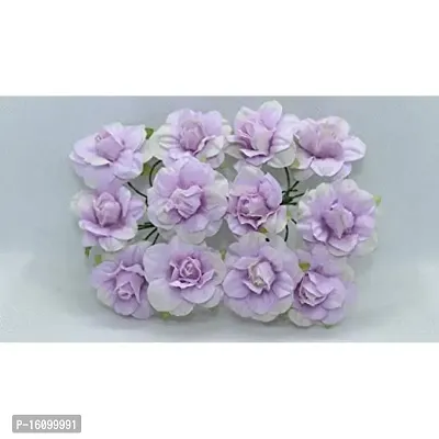 Classic Satin Tiara Flowers Home Decor - (Pack Of 30 Pcs, Light Purple)