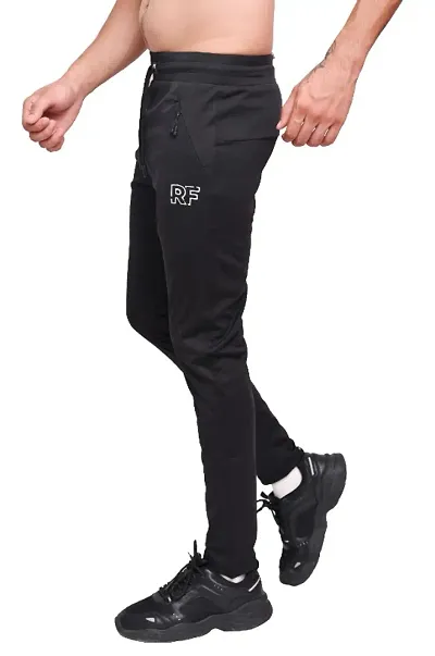 Classic Synthetic Solid Track Pants for Men, Pack of 2