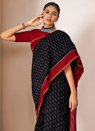 Trending Cotton Printed Saree With Blouse Piece