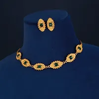 Stylish Golden Brass Jewellery Set For Women-thumb1