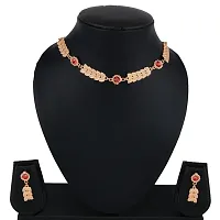 Stylish Golden Brass Jewellery Set For Women-thumb1