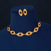 Stylish Golden Brass Jewellery Set For Women-thumb1