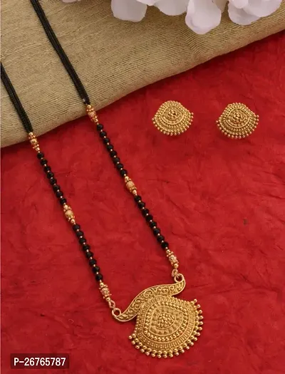 Stylish Golden Brass Beads Jewellery Set For Women