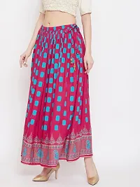 Beautiful Rayon Stitched Ethnic Skirt for Women-thumb1