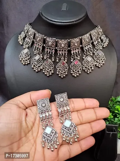 SILVER SHINE SILVER Plated Party Wear Choker Jewellery Set For Girl Women  Alloy Choker Price in India - Buy SILVER SHINE SILVER Plated Party Wear  Choker Jewellery Set For Girl Women Alloy