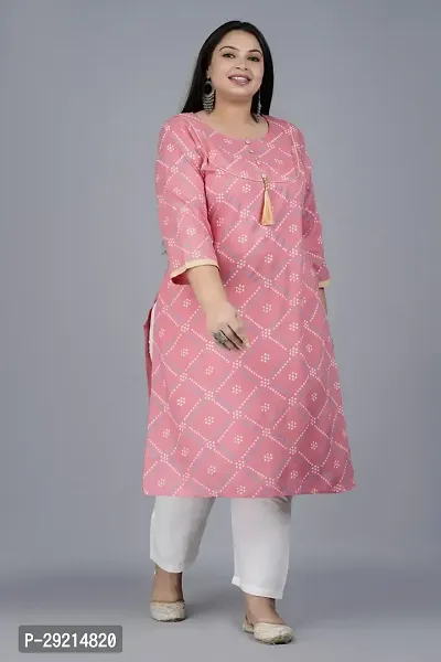 Stylish Peach Viscose Rayon Kurta With Bottom Wear Set For Women-thumb2