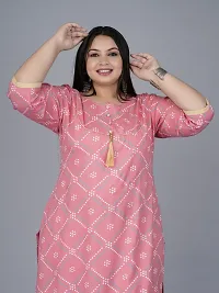 Stylish Peach Viscose Rayon Kurta With Bottom Wear Set For Women-thumb4