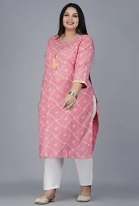 Stylish Peach Viscose Rayon Kurta With Bottom Wear Set For Women-thumb2