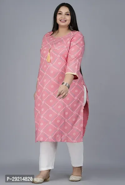 Stylish Peach Viscose Rayon Kurta With Bottom Wear Set For Women-thumb3