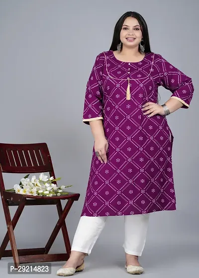 Stylish Purple Viscose Rayon Kurta With Bottom Wear Set For Women