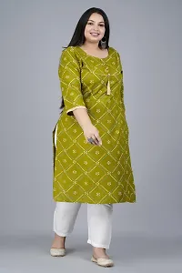 Stylish Olive Viscose Rayon Kurta With Bottom Wear Set For Women-thumb2