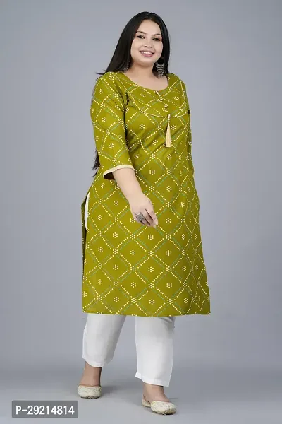 Stylish Olive Viscose Rayon Kurta With Bottom Wear Set For Women-thumb3