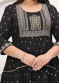 Stylish Viscose Rayon Stitched Ethnic Gown For Women-thumb4