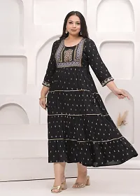 Stylish Viscose Rayon Stitched Ethnic Gown For Women-thumb2