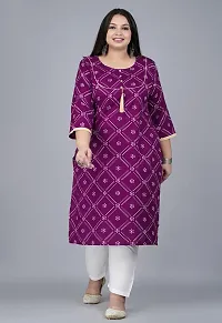 Stylish Purple Viscose Rayon Kurta With Bottom Wear Set For Women-thumb1