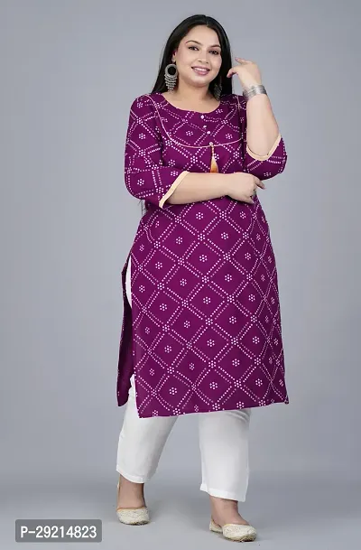 Stylish Purple Viscose Rayon Kurta With Bottom Wear Set For Women-thumb3