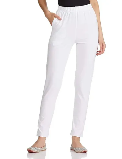 LUX LYRA  Solid Regular Fit Cotton Trousers