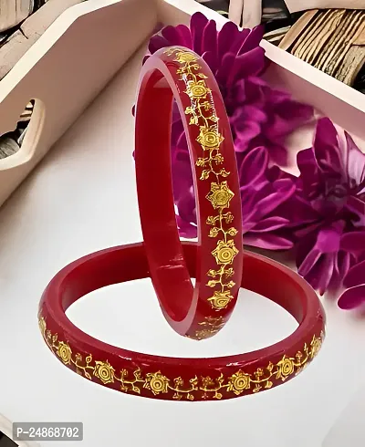 Women Fancy Laminated  Gold Plated Bangles