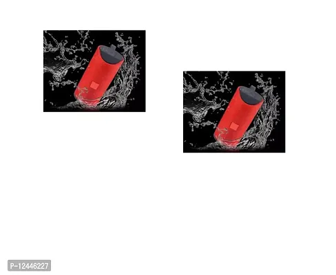 Plastic Red Wireless Bluetooth Speakers- 2 Pcs