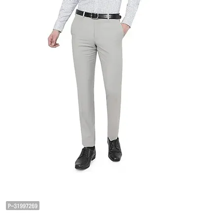 Stylish Cotton Blend Solid Formal Trouser for Men-thumb0