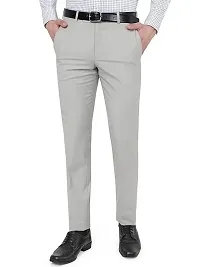 Stylish Cotton Blend Solid Formal Trouser for Men-thumb1