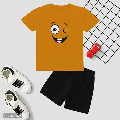 Stunning Cotton Blend Printed T-Shirts with Shorts For Kids