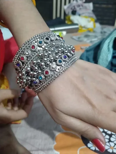 Silver Plated Alloy Beads Bracelets