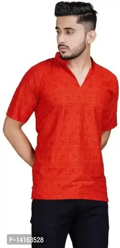 Stylish Ethnic Printed Cotton Kurta For Men-thumb0