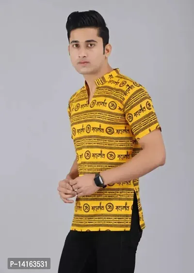 Stylish Ethnic Printed Cotton Kurta For Men-thumb0