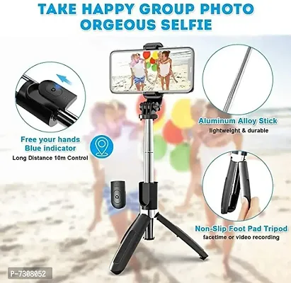 New Best XT02 Selfie Stick with Tripod Stand, Mobile Desktop Live Telescopic Bracket Handheld Bluetooth Selfie Artifact Mini Portable Selfie Monopods-thumb0