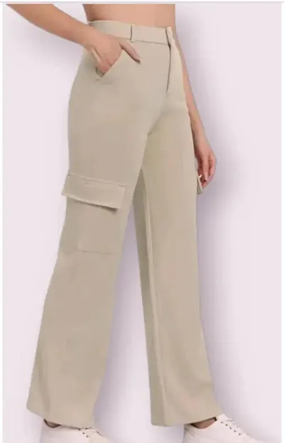 Women Stylish Solid Trousers