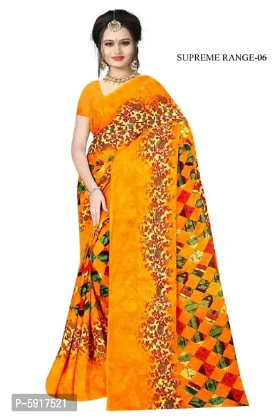 Stylish Rennial Printed Saree With Blouse Piece