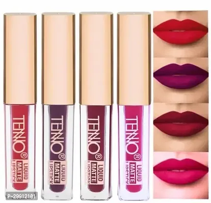 Non Transfer Waterproof Liquid Lipstick Pack of 4-thumb0