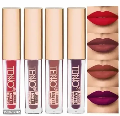 Non Transfer Waterproof Liquid Lipstick Pack of 4-thumb0