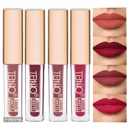 Non Transfer Waterproof Liquid Lipstick Pack of 4-thumb0