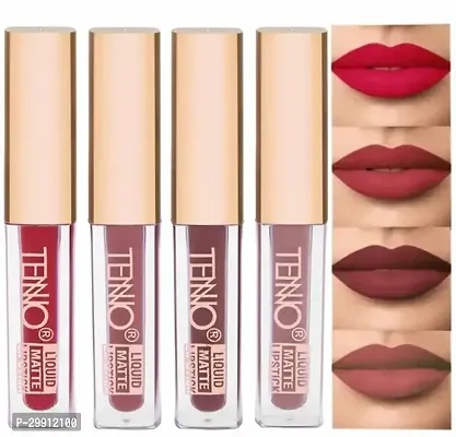 Non Transfer Waterproof Liquid Lipstick Pack of 4-thumb0