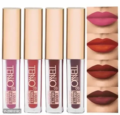 Non Transfer Waterproof Liquid Lipstick Pack of 4-thumb0