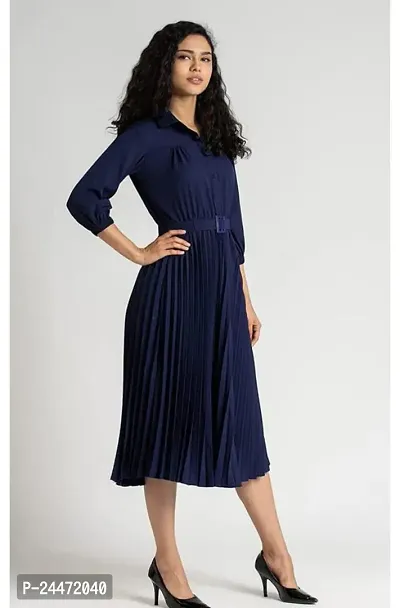 Stylish  Rayon Self Pattern A-Line Dress For Women