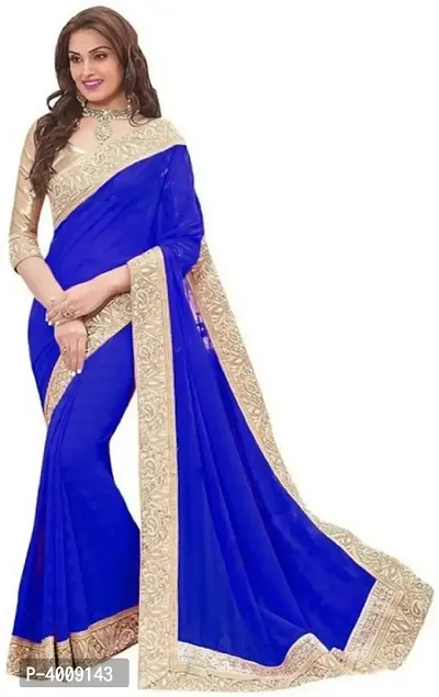 Beautiful Chiffon Saree with Blouse piece-thumb0