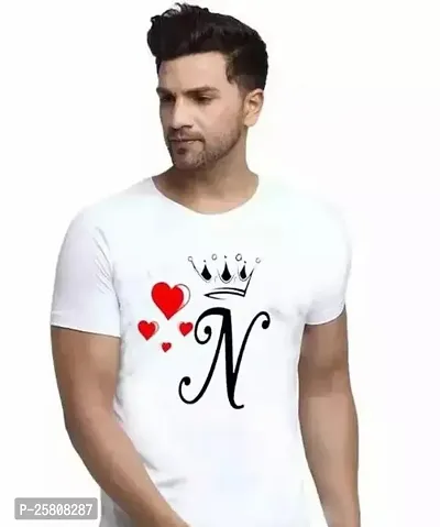 Reliable White Polyester Printed Round Neck Tees For Men-thumb0